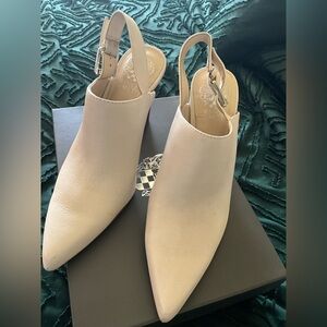 Vince Camuto Women’s Korbin Cream Slingback Heels